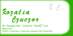 rozalia czuczor business card